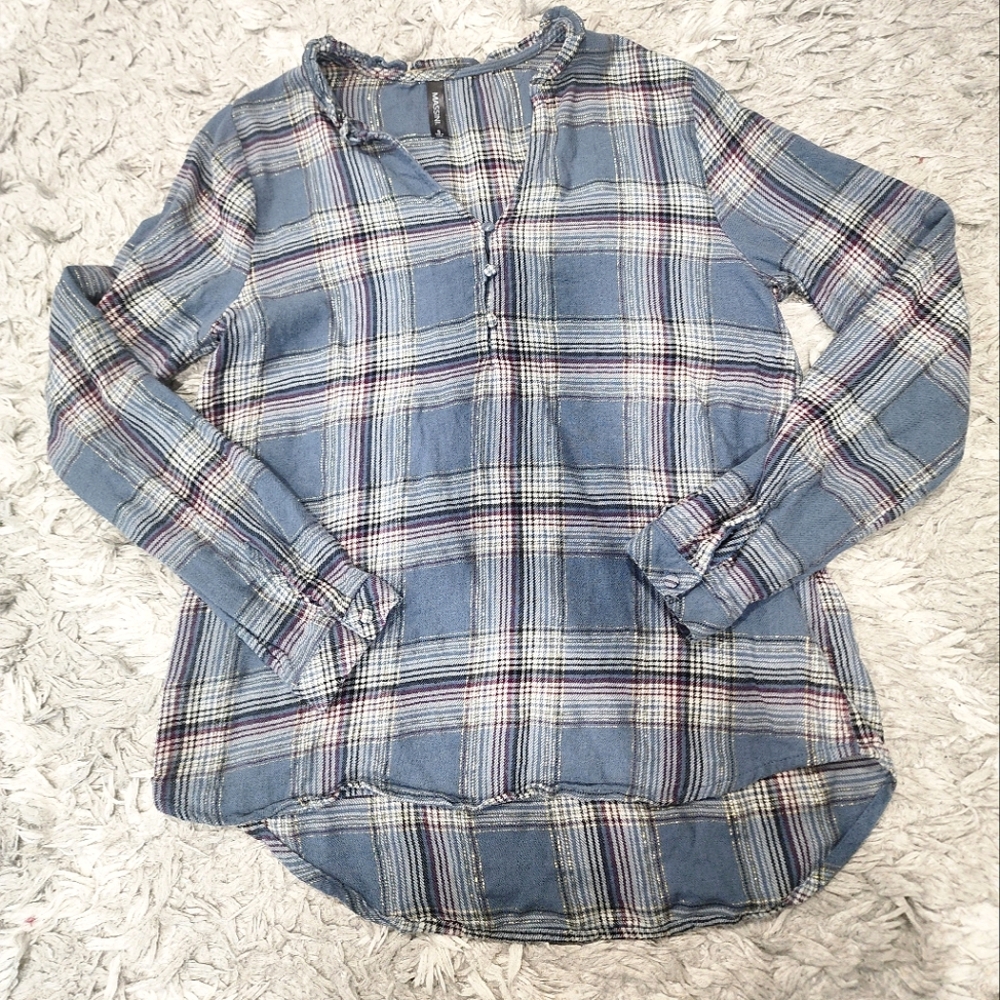 Plaid Shirt Blouse NWOT